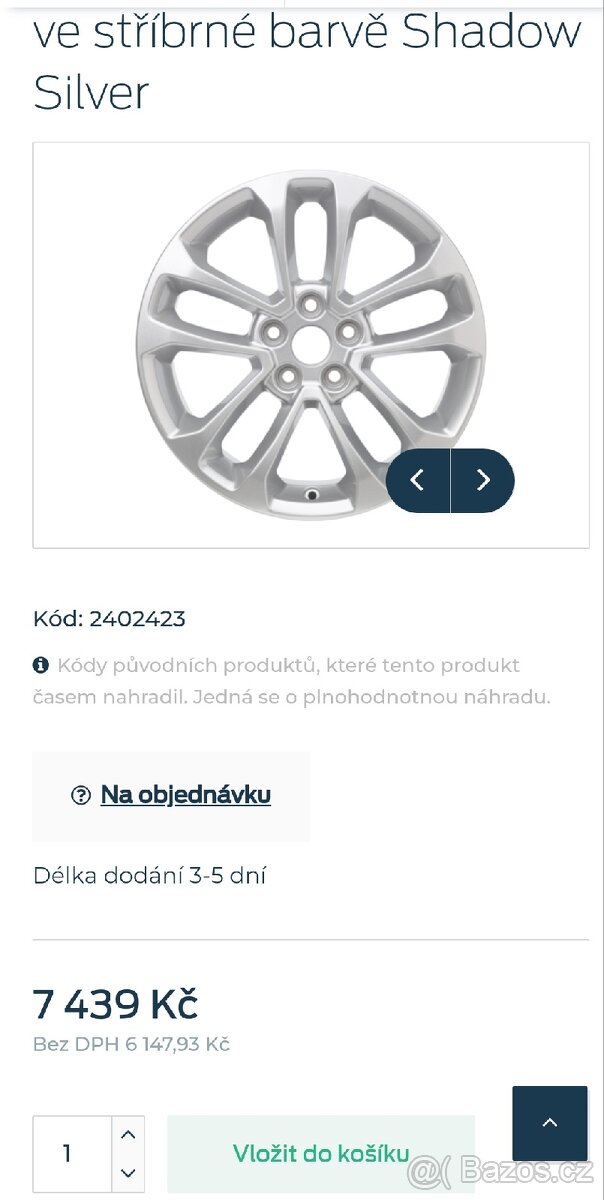 2x ORIGINÁLNÍ FORD KUGA (2019-21) 7Jx17" et 50