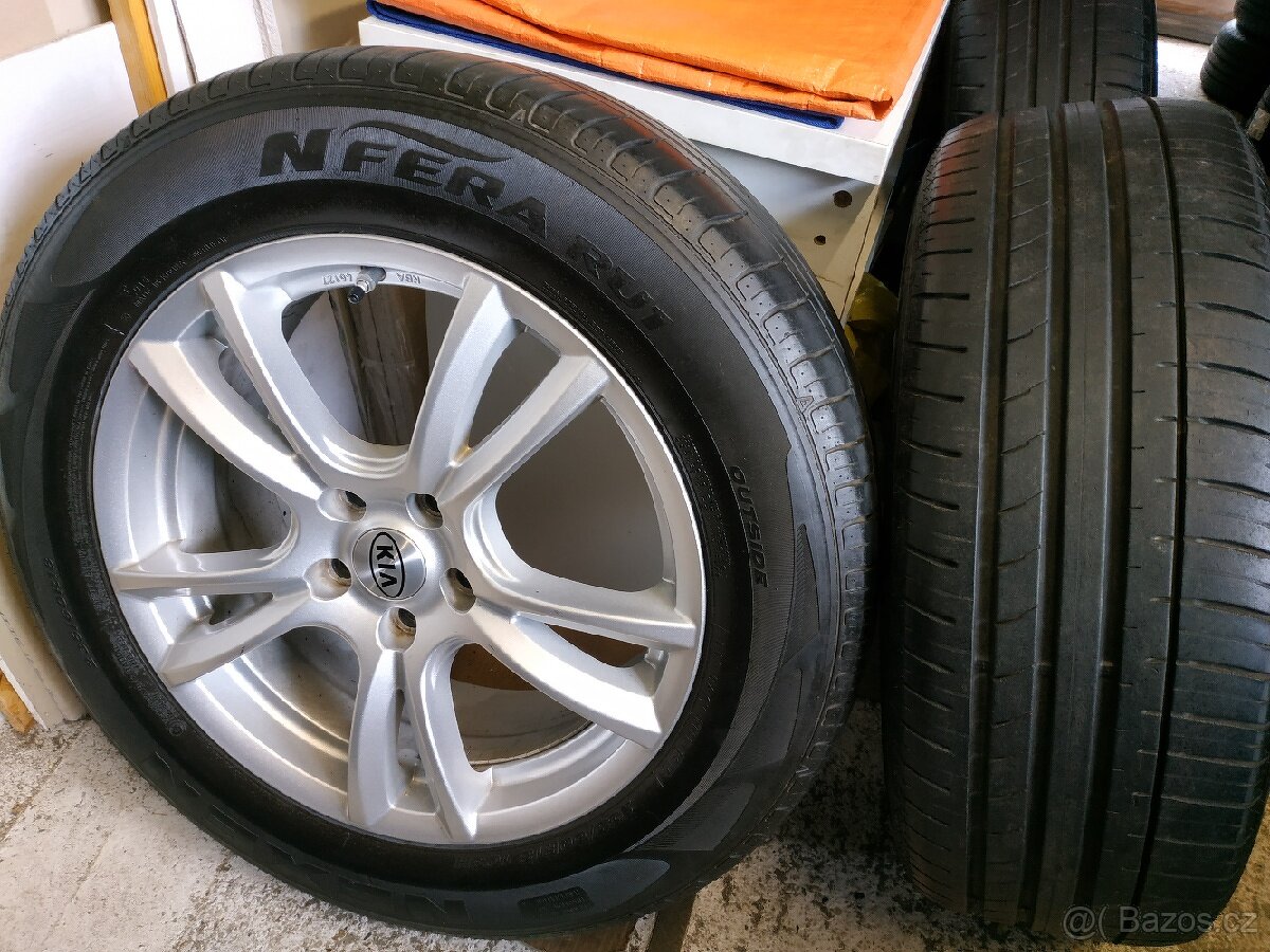 Alu kola Hyundai Santa Fe 5x114,3 r18 Originál,pneu6mm TPMS