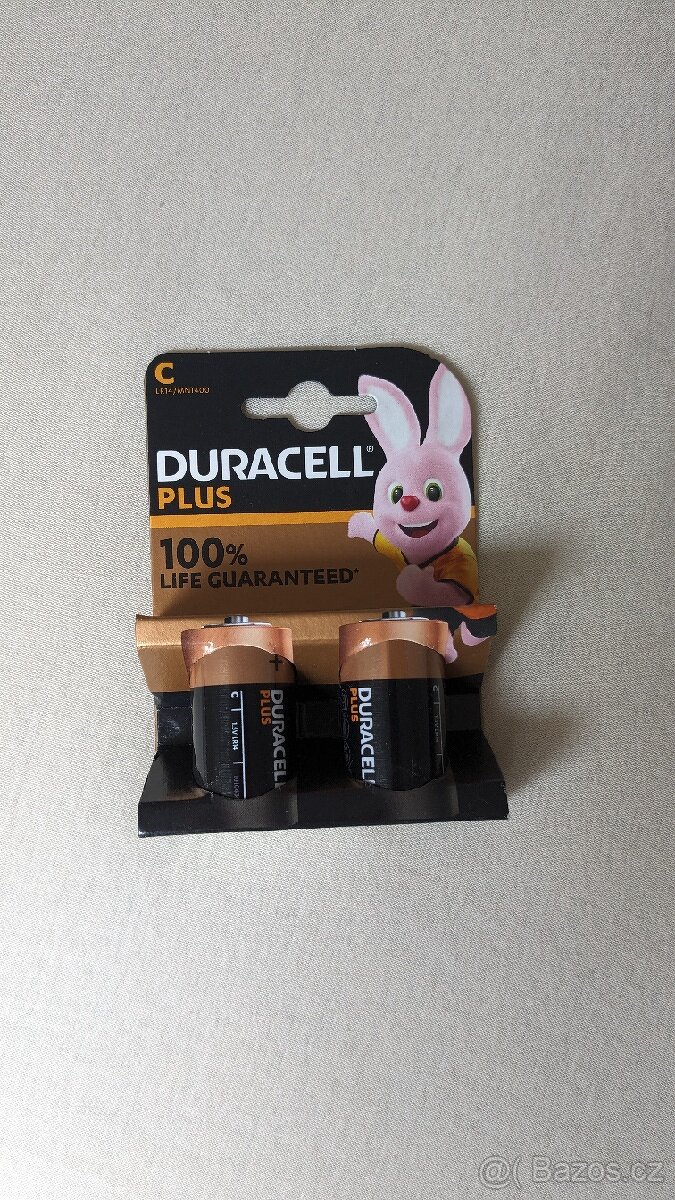 Duracell Plus Power typ C alkalické baterie, LR14 (2x)