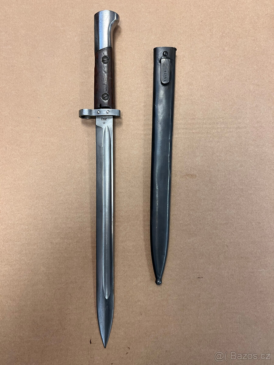 Bodák, bajonet vz.24, Československo RARE Vzácný bajonet
