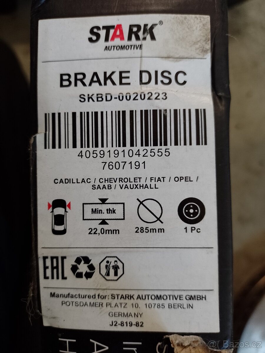 Brzd.kotouč- CADILLAC , FIAT , OPEL , SAAB
