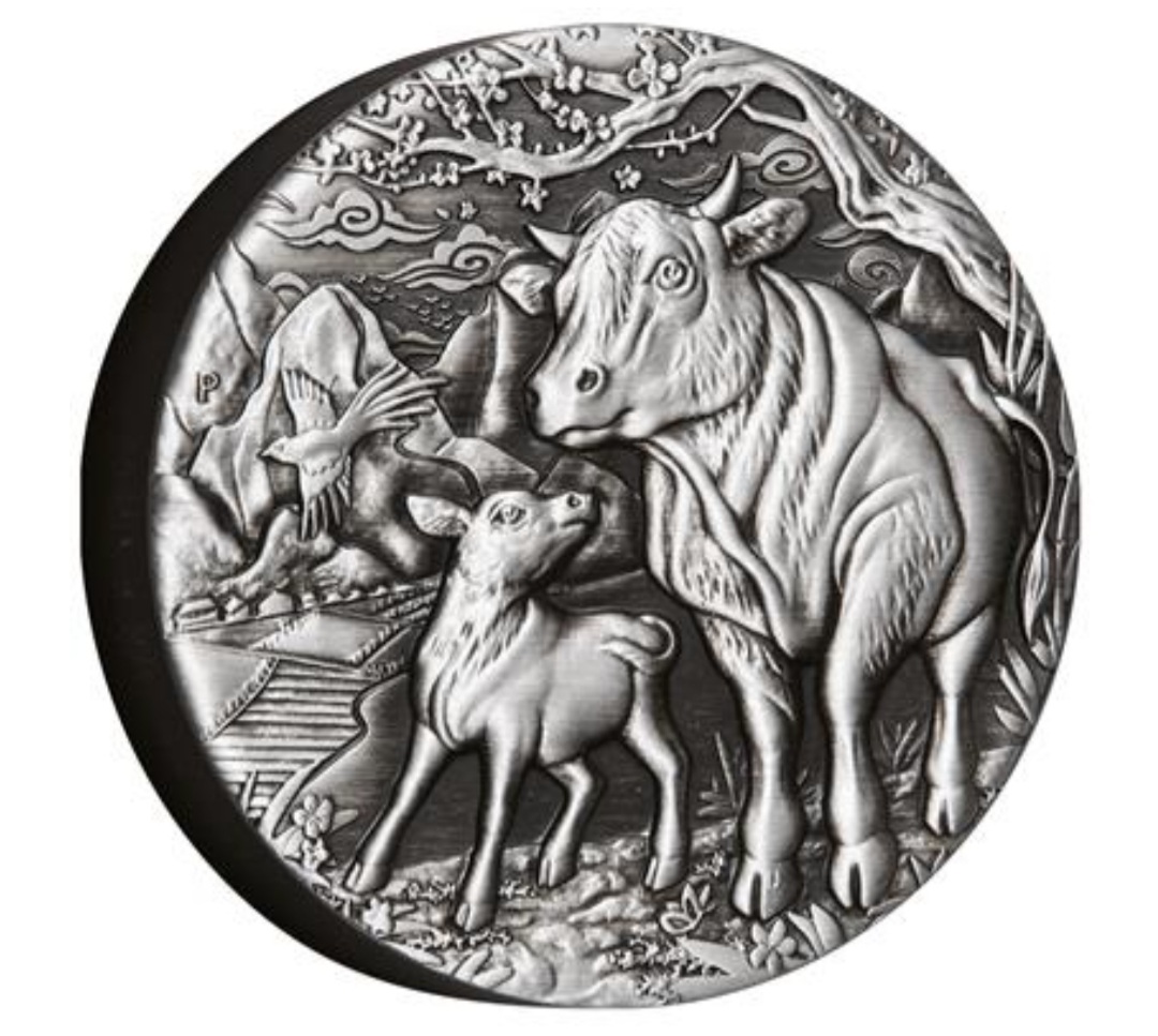 Austrálska lunárna séria III – Rok byvola 2021 2oz striebro