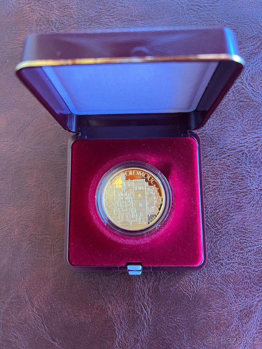 ČNB zlatá mince Městská památková rezervace Olomouc Proof