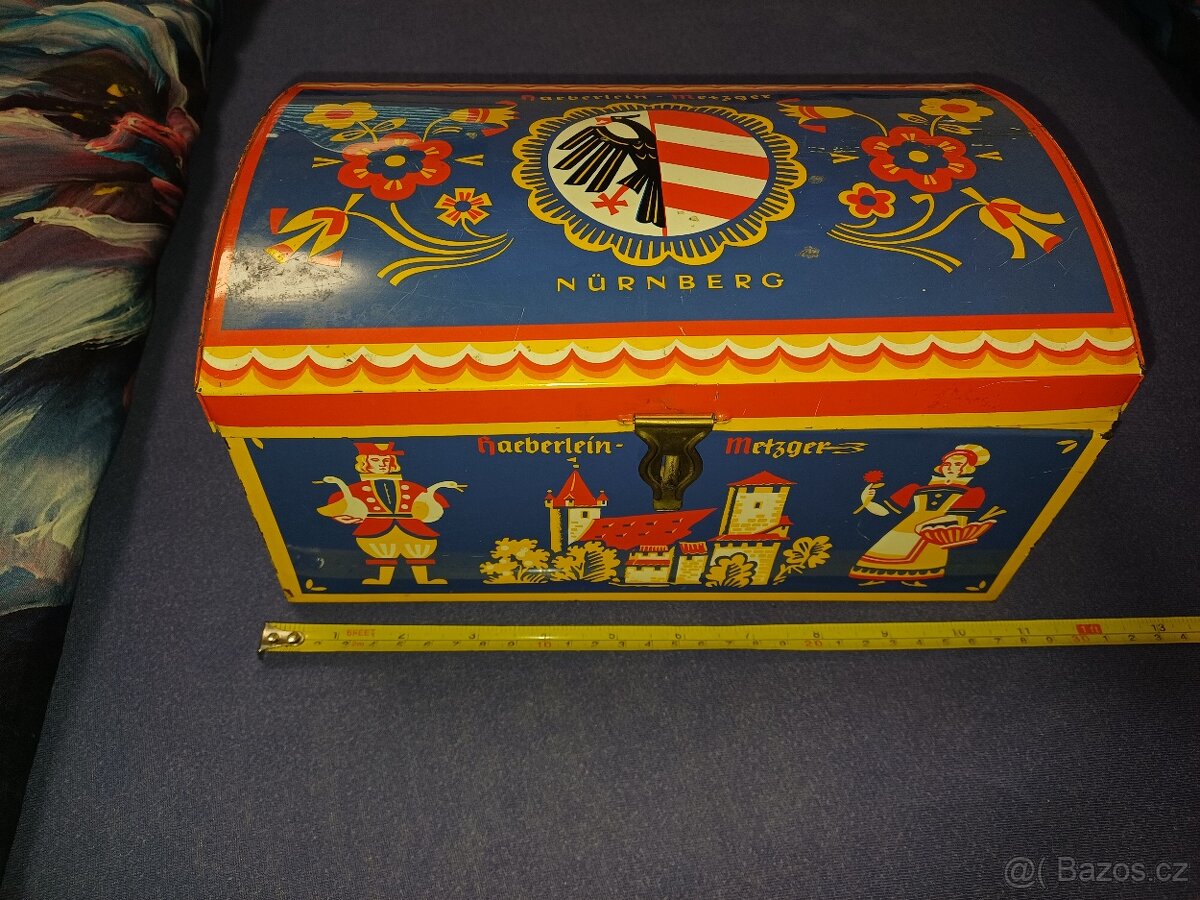 Plechová krabička 28x13x17 cm