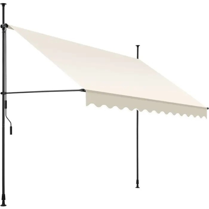 Balkónová upínací markýza béžová 3x1,8m