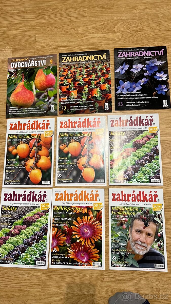 Zahradnické časopisy - zahrádkáře - zahradnictví