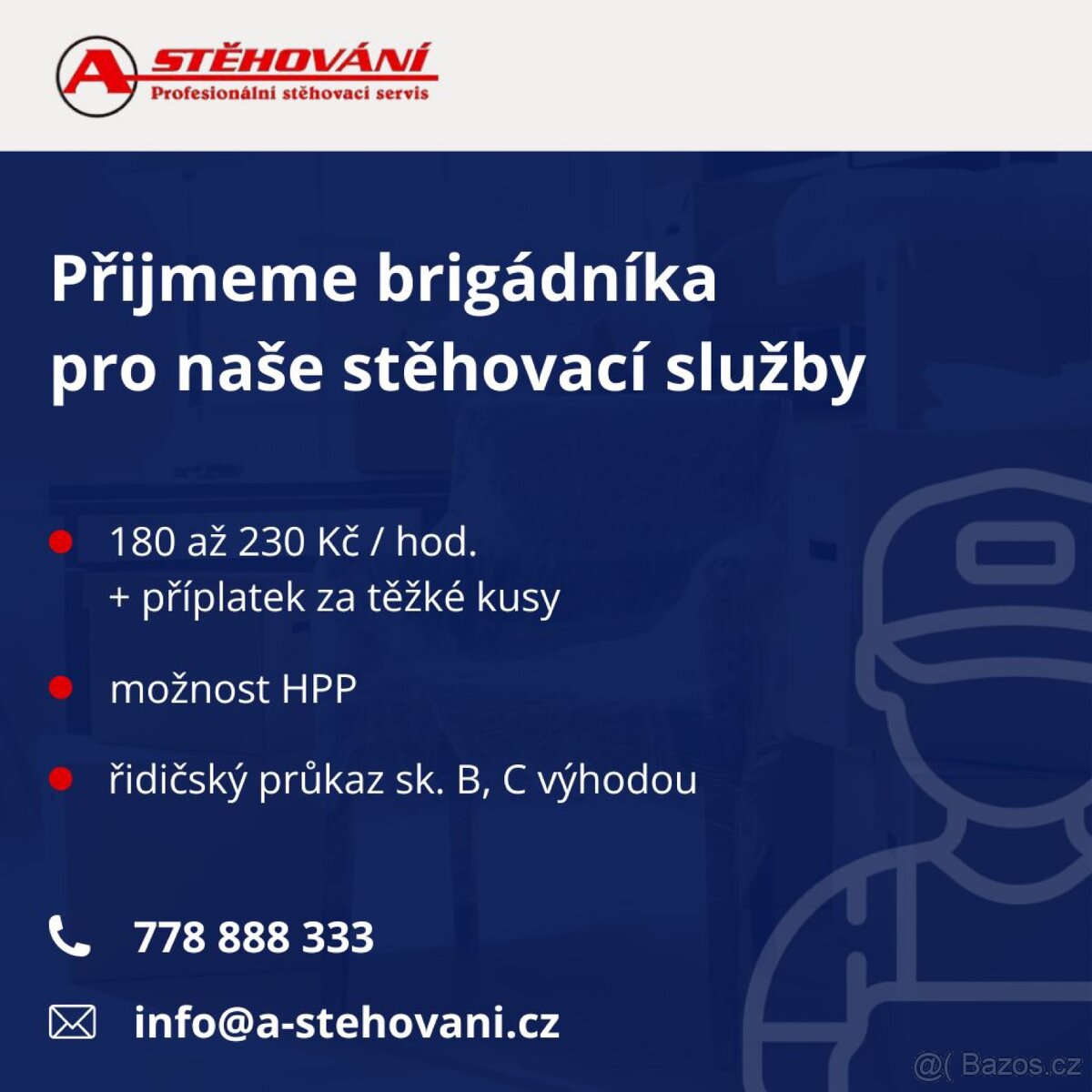 Stěhovák brigáda stěhování