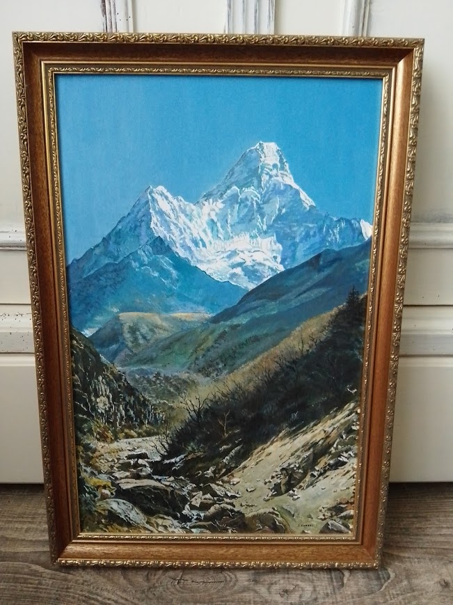 OBRAZ ORIGINAL MALBA HORY „AMA DABLAM“ 6856 m U MONT EVEREST