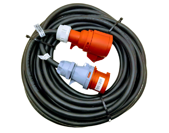 Prodlužovací kabel venkovní gumový 380V - 400V 40m 32A 5P 5x