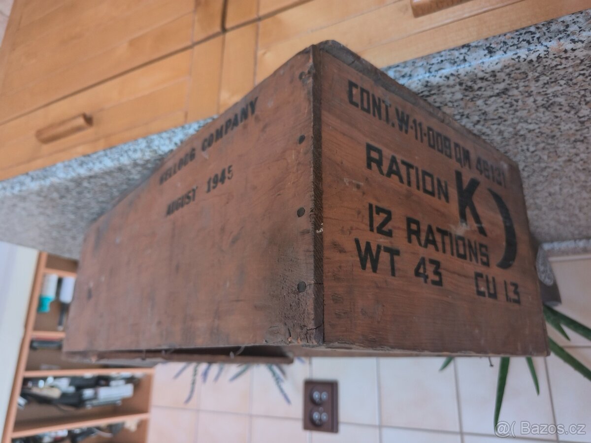 Ww2 americká ration bedna od podtravin