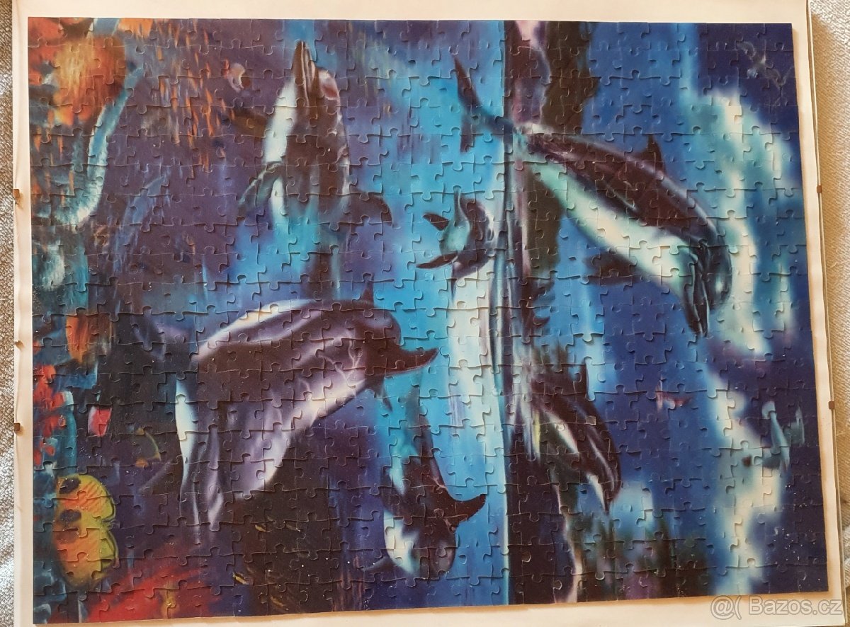 puzzle- delfíni 3D