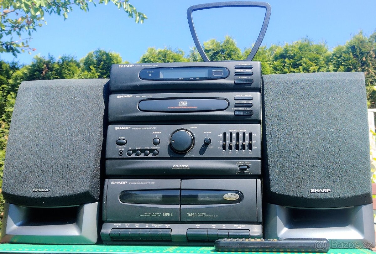 Hifi věž SHARP CD-S370H – trojkombinace CD-rádio-double tape