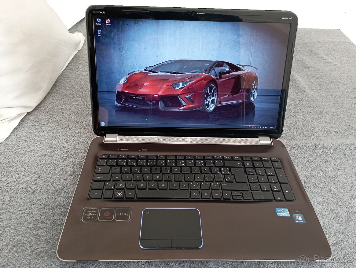Hp Dv7-Velký ntb 17,3 lcd-core i7(8xvlákno)-8g ram-1Tb