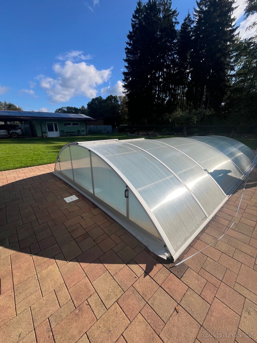 Bazénové zastřešení 8x4 metrů