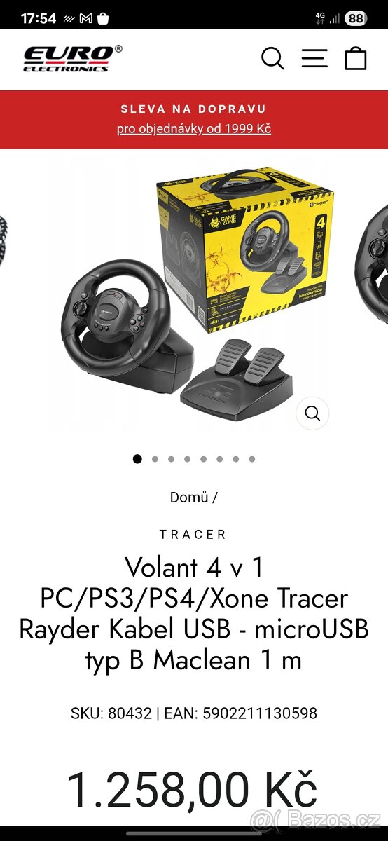 Volant na ps4 a 10xhra