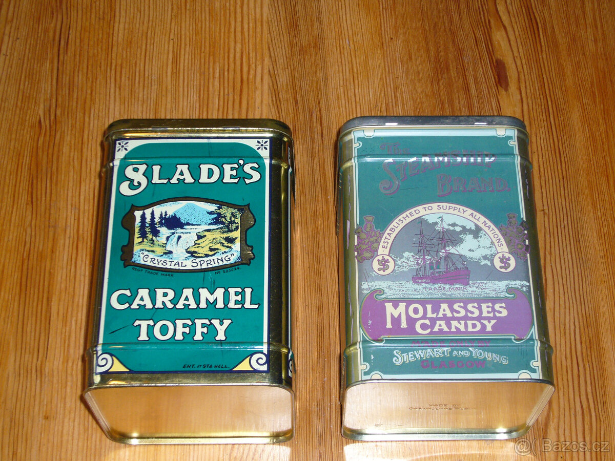 Plechovky od bonbónů