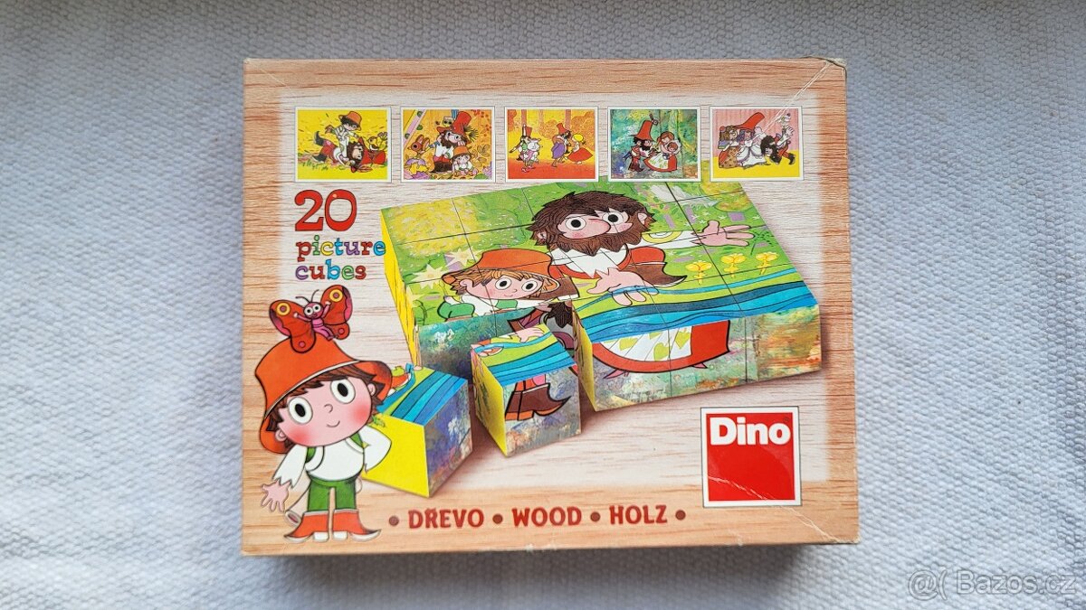 Dřevěné kostky – Runcajs a Manka – 20 ks