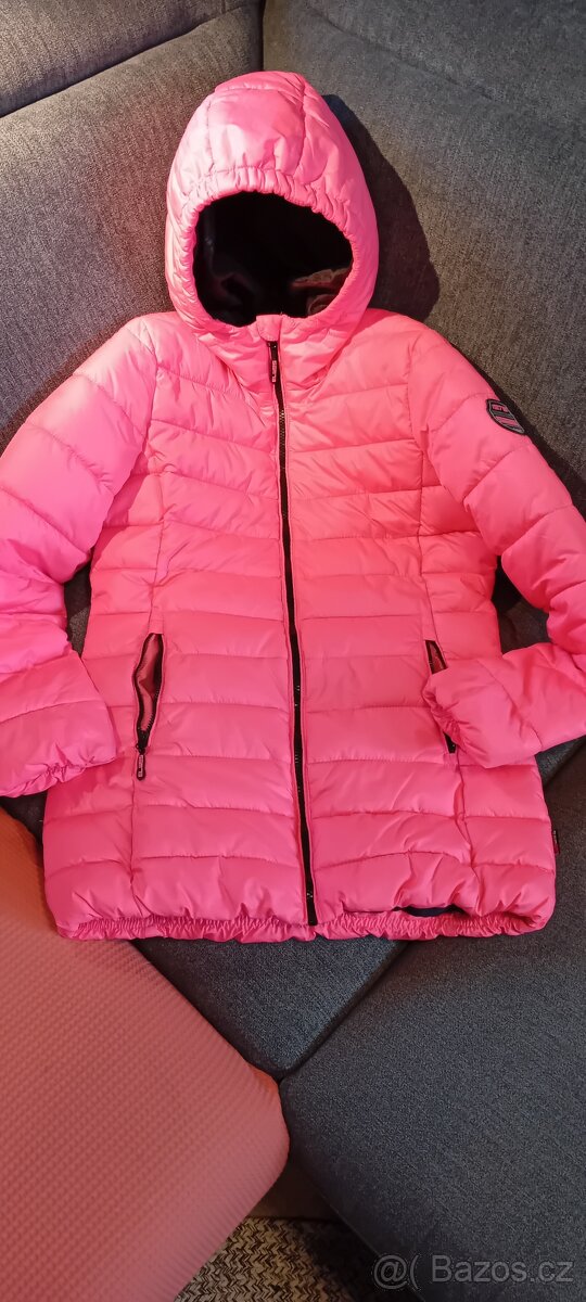 Zánovní divčí/dámská zimní prošívaná bunda  SAM  vel.164