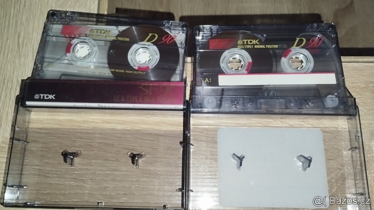 Prodám 2 starší nahrané kasety tdk normal 90 min. Kus 65 Kč