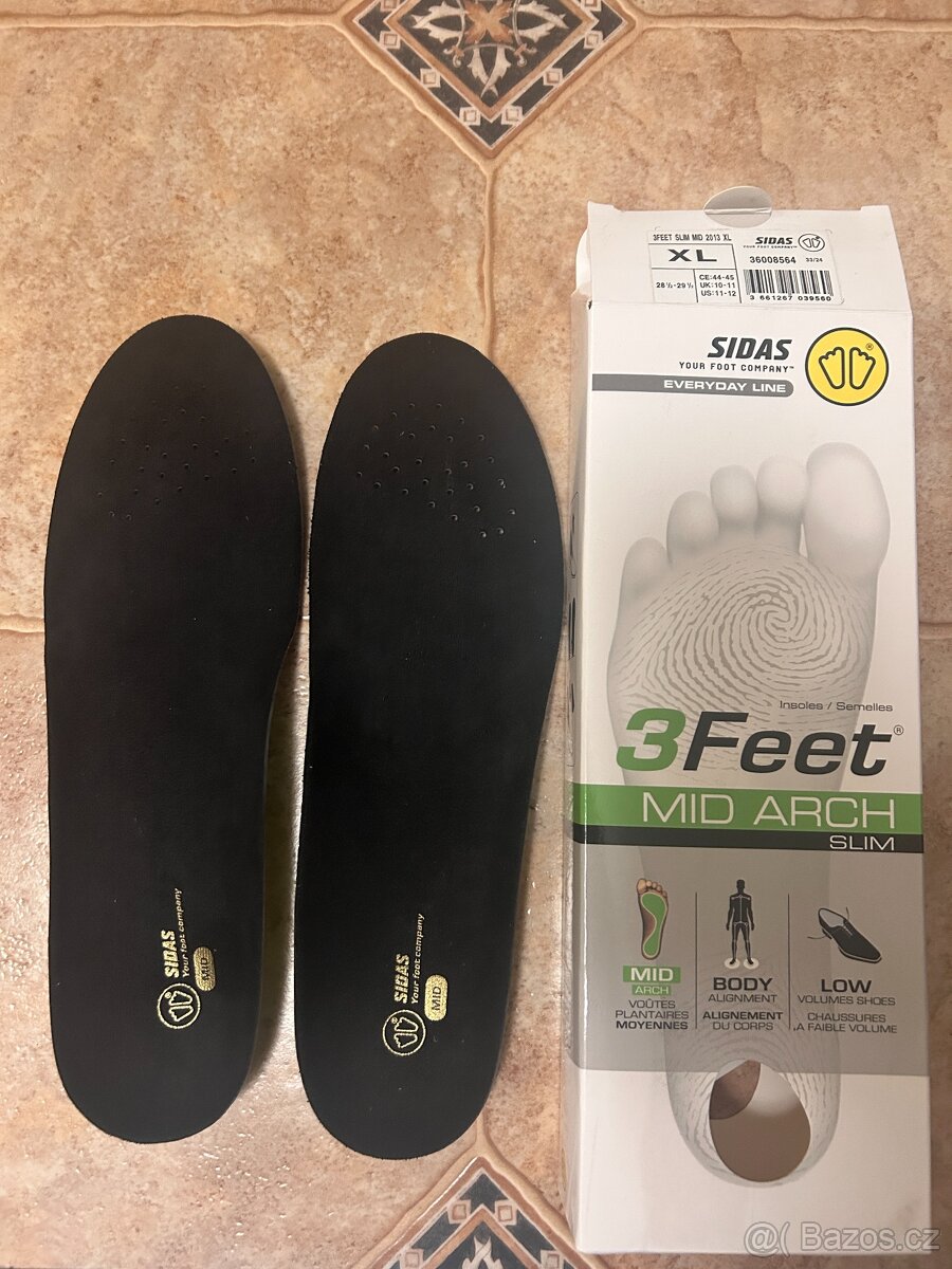 Vložky Sidas Slim Mid XL 44-45