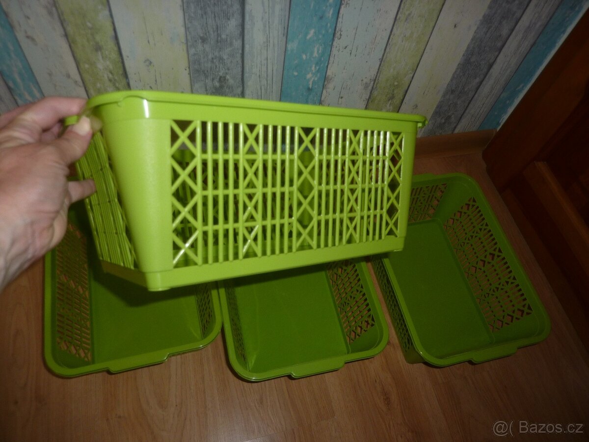 4x plastový košík 36 x 26 x 14 cm - nový