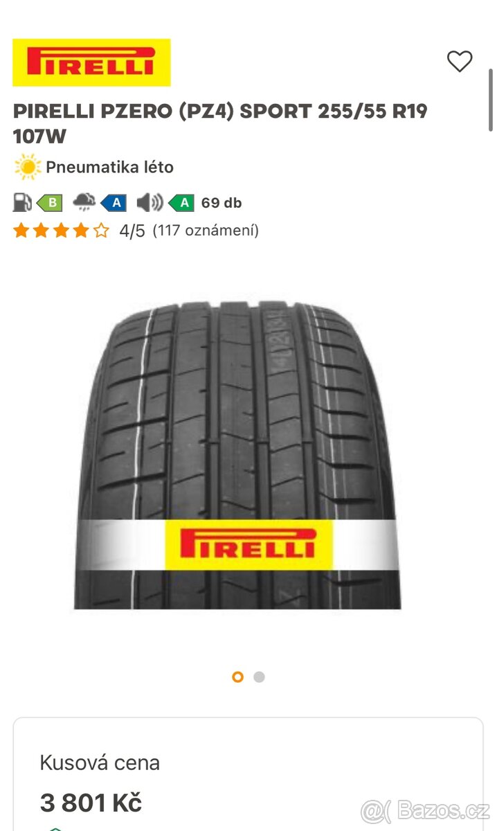 PIRELLI PZERO PZ4 Sport 255/55 R19