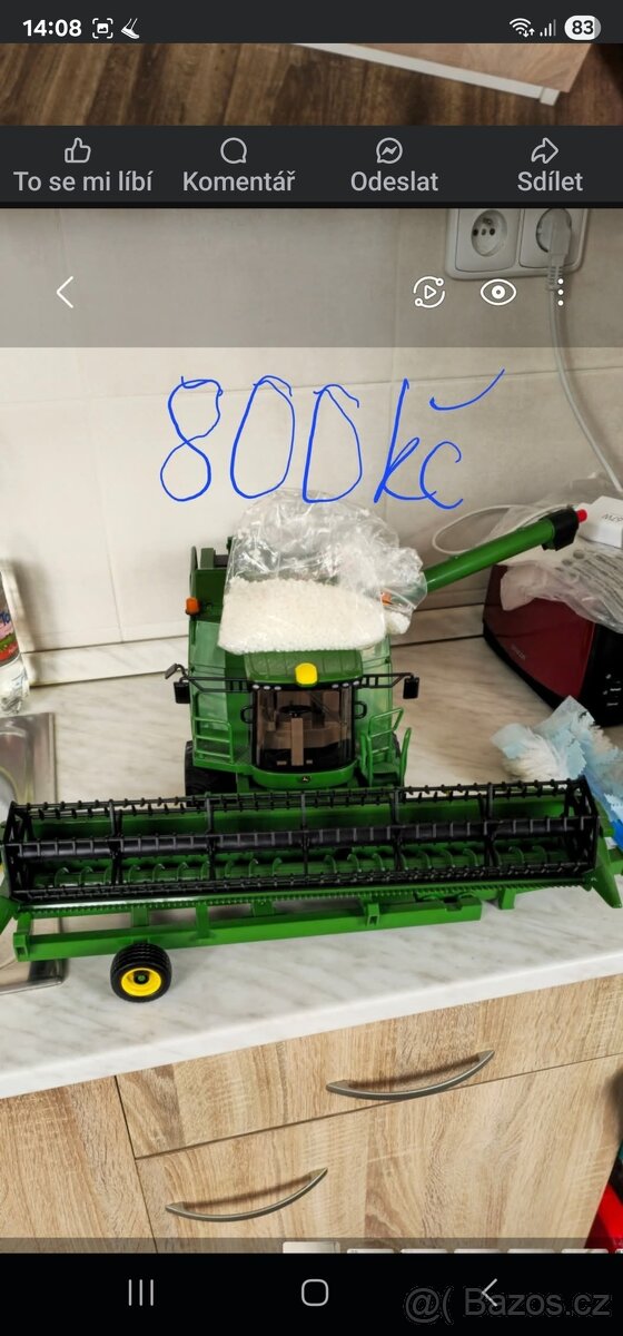 Bruder kombajn john deere a řezačka class 900 jaguar