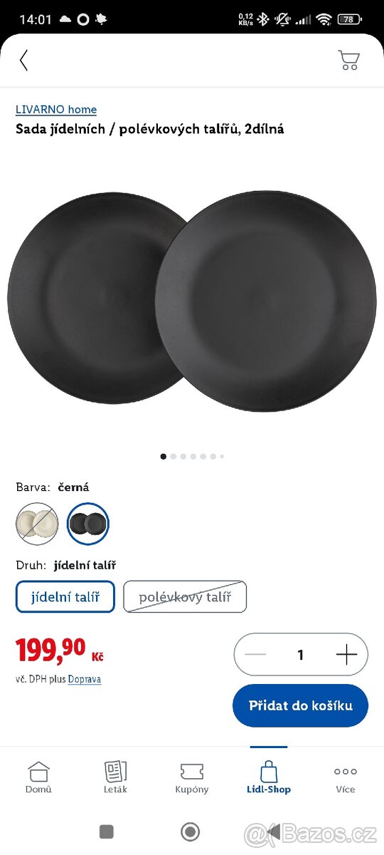 Jídelní talíř - sada 6 ks Livarno home