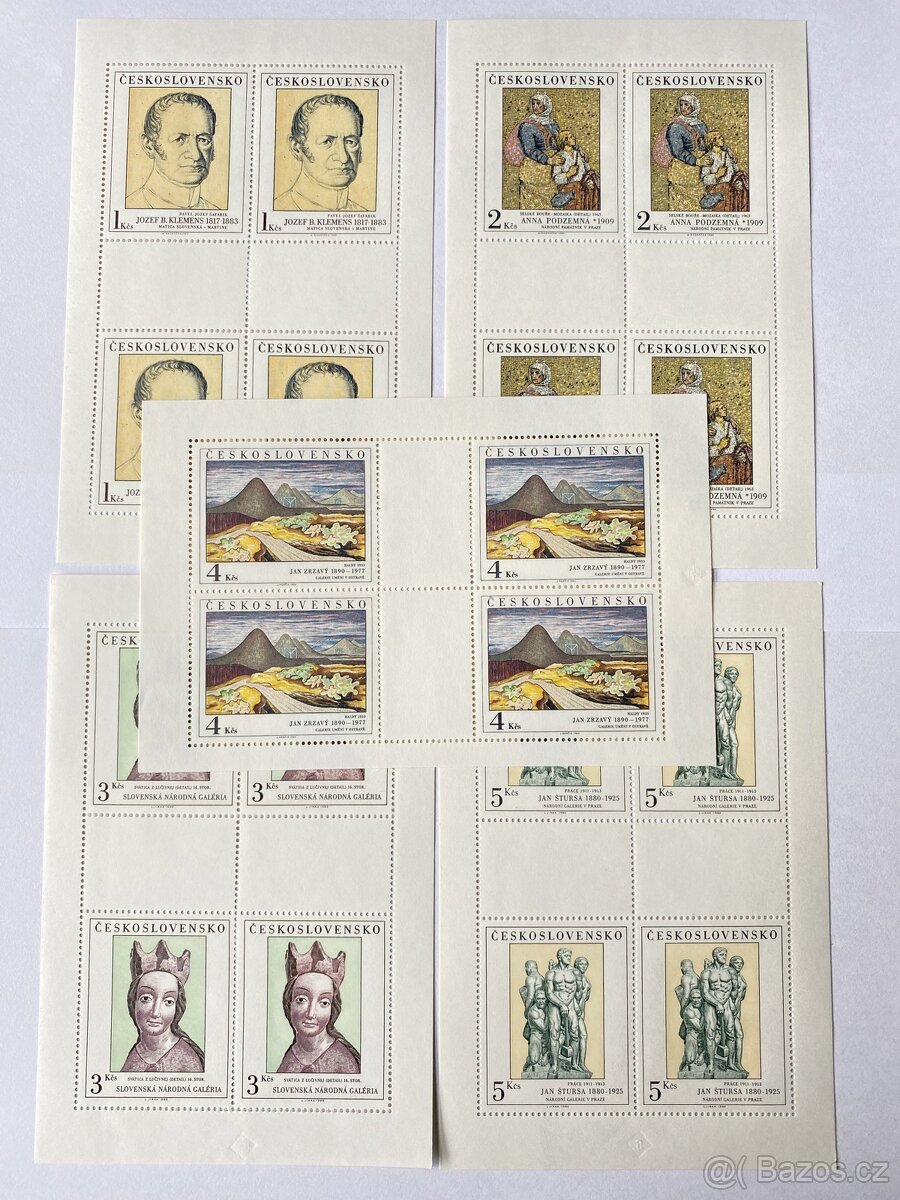 5x ARŠÍK UMĚNÍ ČESKOSLOVENSKO 1980 SVĚŽÍ