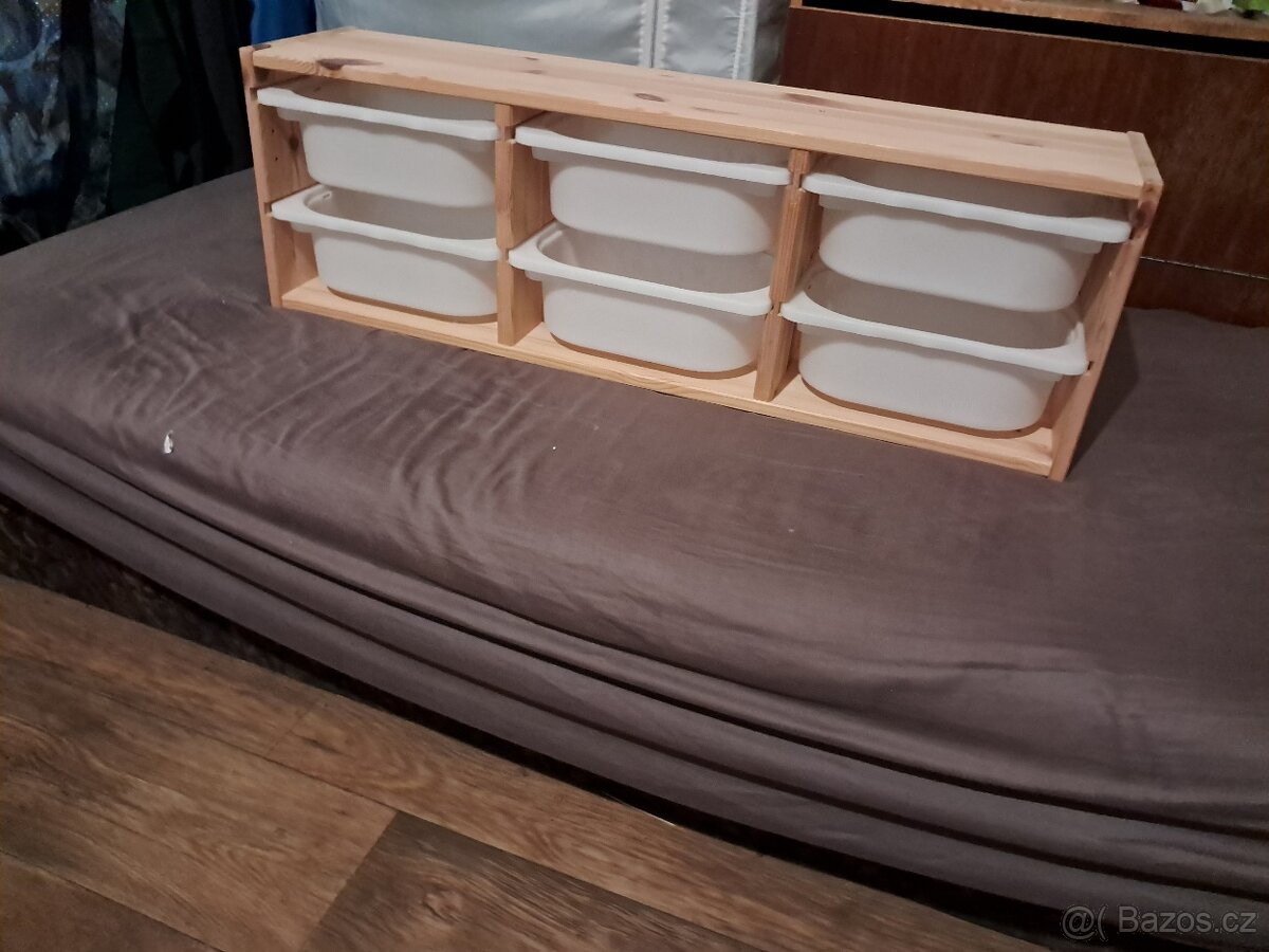 2x Ikea nástěnný úložný díl Trofast