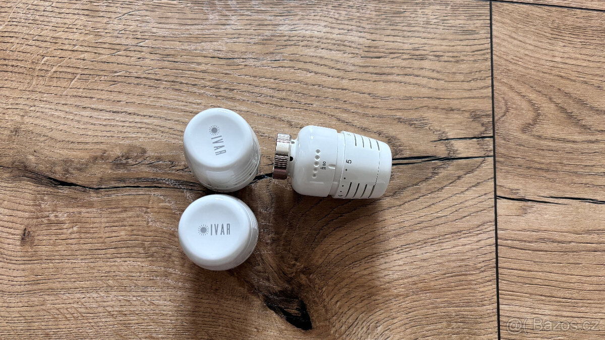 3x Termostatická hlavice M30x1,5, bílá IVAR.T 5000