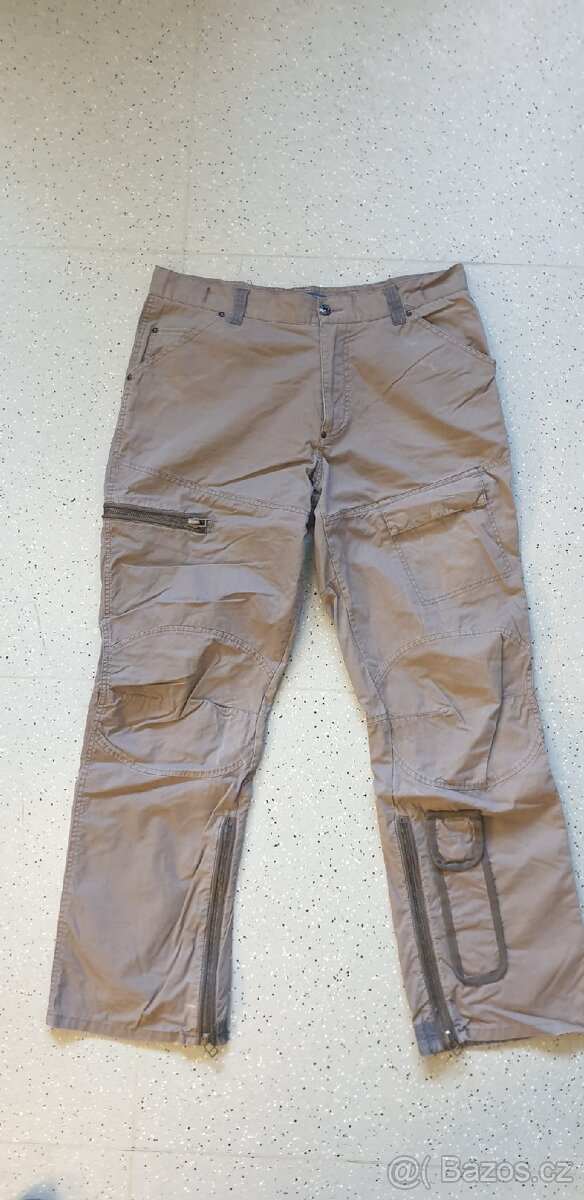 Pánské hnědé sportovní kalhoty L