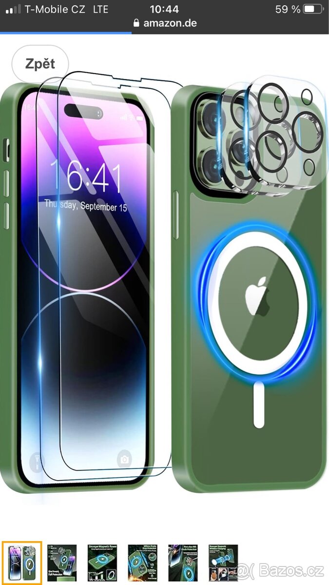 Pouzdro na iPhone 14 Pro Max, 2x ochranné sklo + fotoaparát