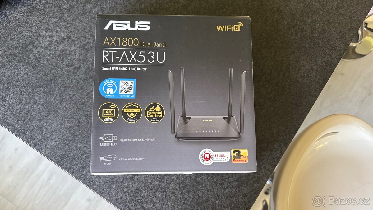 Wifi router ASUS RT-AX53U, v záruce do 08/2026