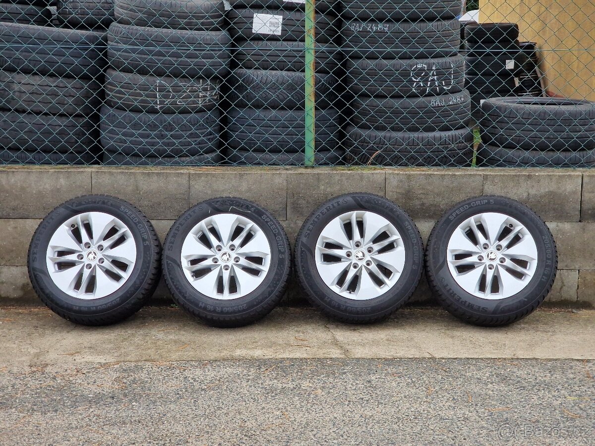 205/60/16 Originál Alu kola Škoda ALASIA na Octavia IV
