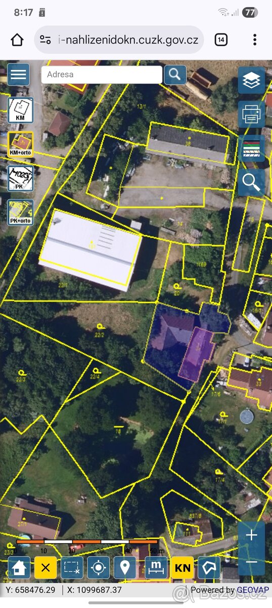 Prodám pozemek v obci Počátky u Chotěboře