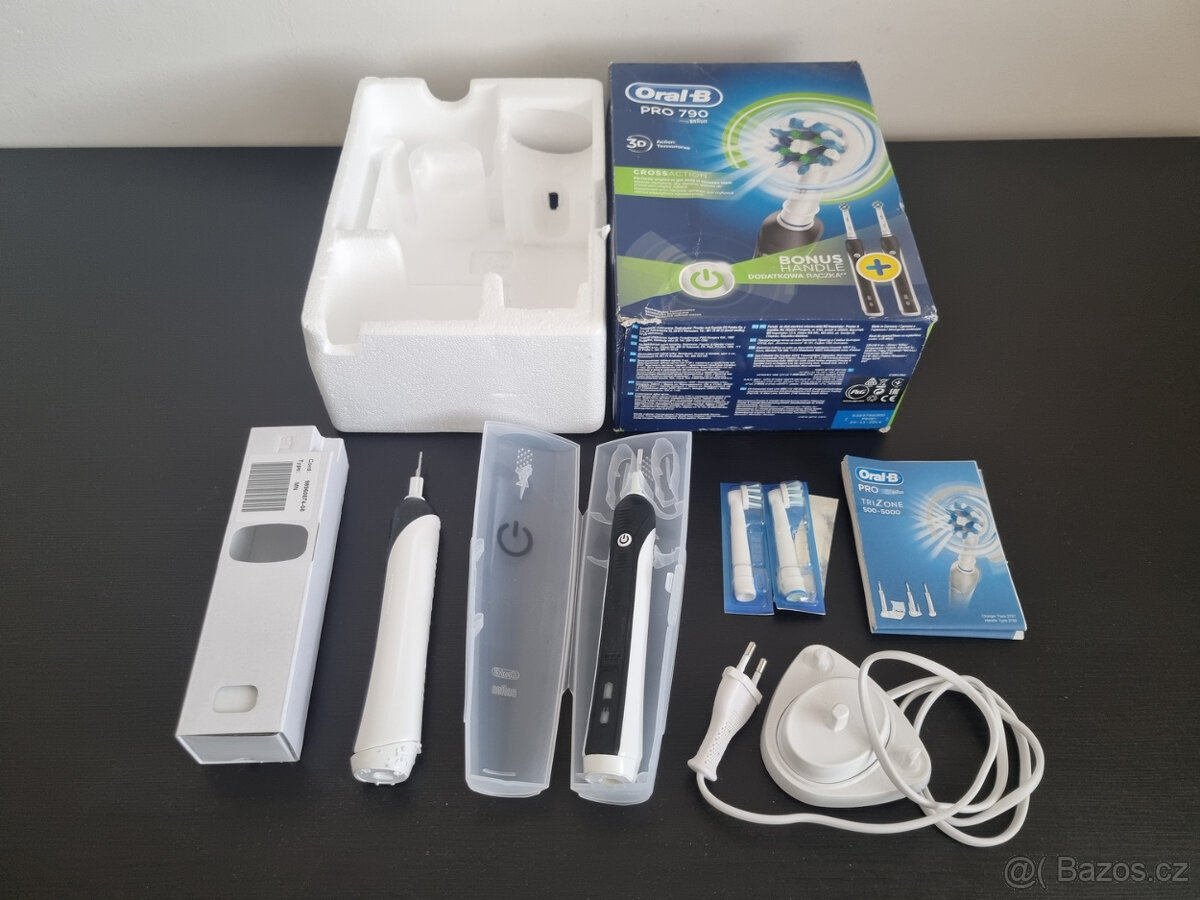 Prodám sadu (2 ks) elektrický zubní kartáček Oral