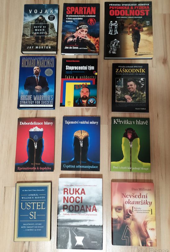 Predám knihy -telo, myseľ, cvičenie, military, bojové umenia