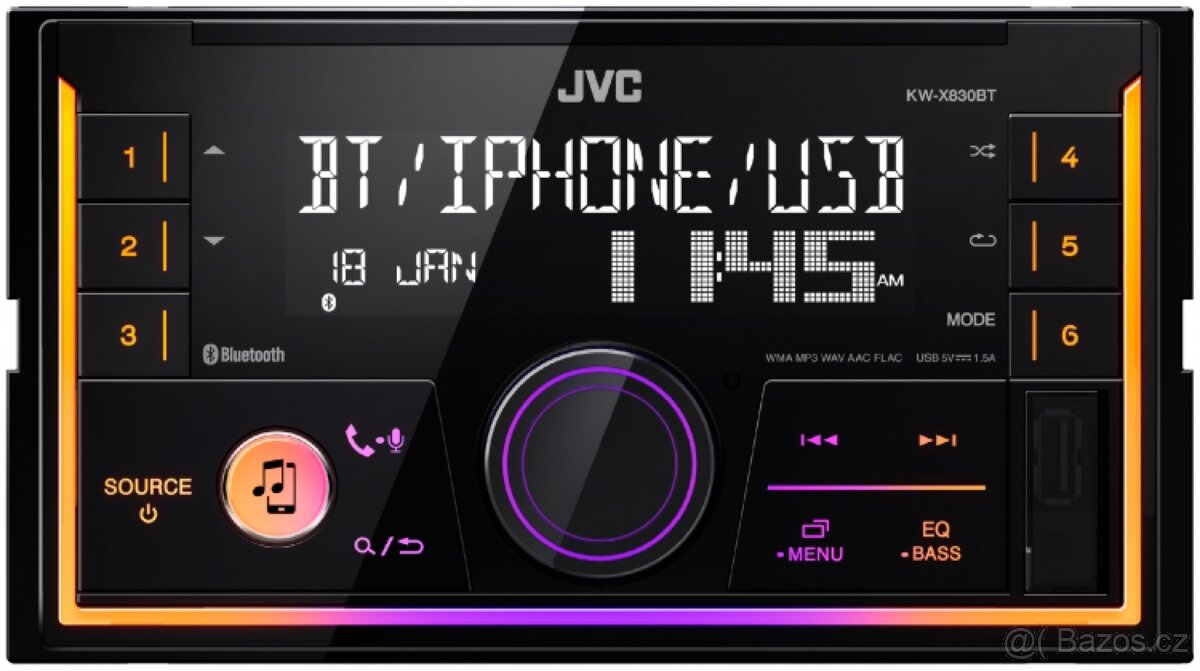 Autorádio JVC KW-X830BT + reproduktory Hertz K 170