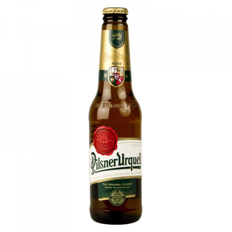 Pilsner Urquell 0.33 litru vývozní.