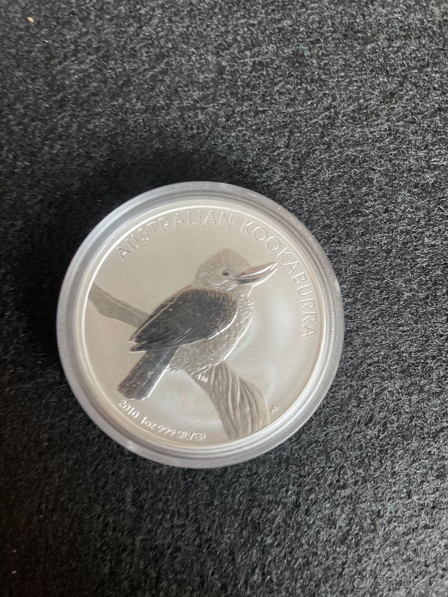 1 OZ stříbrná mince Australian Kokaburra 2010