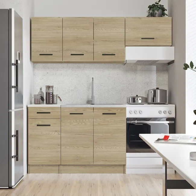 Kuchyňská linka dub sonoma šíře 180 cm - NOVÁ