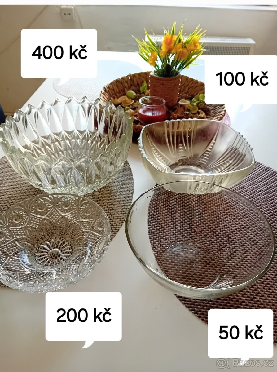 Skleněné mísy