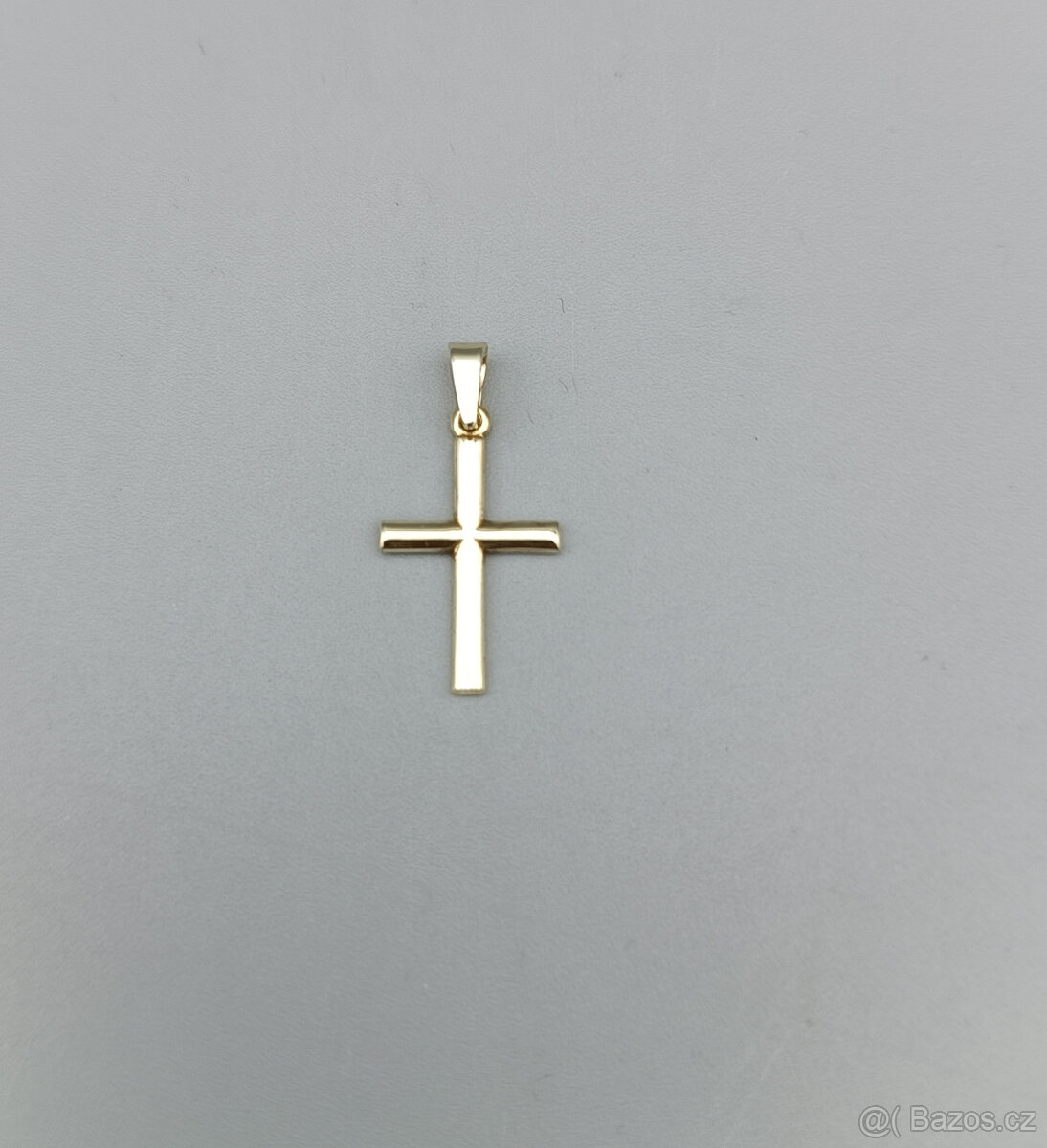 Zlatý přívěsek kříž 0,65g, 14 kt, 585/1000