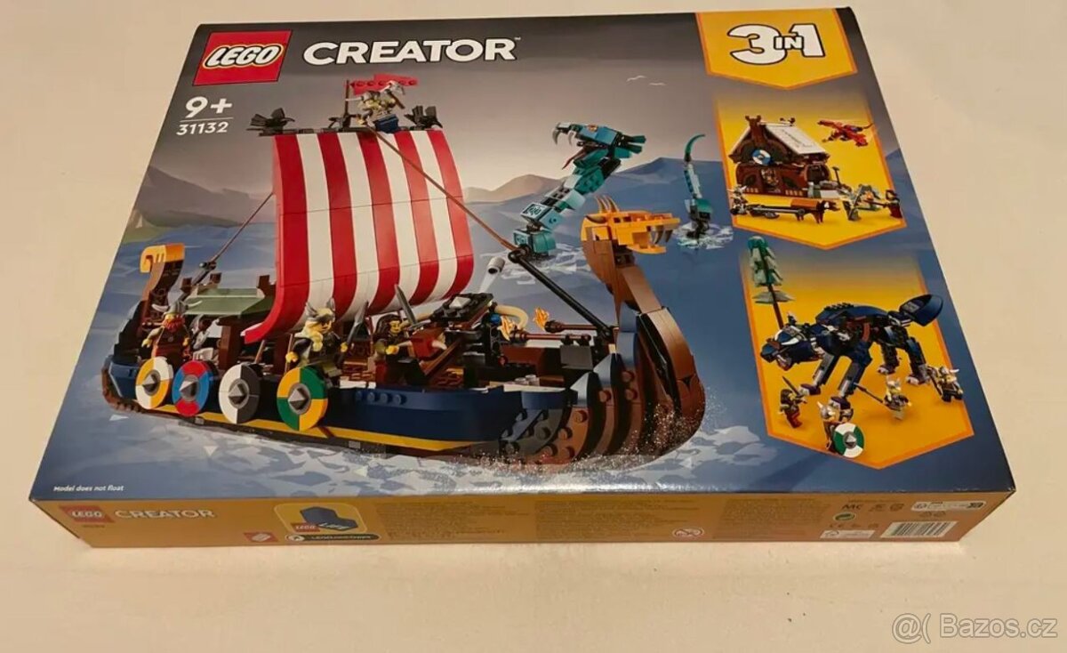 Lego 31132 Vikingská loď a mořský had krabice10/10