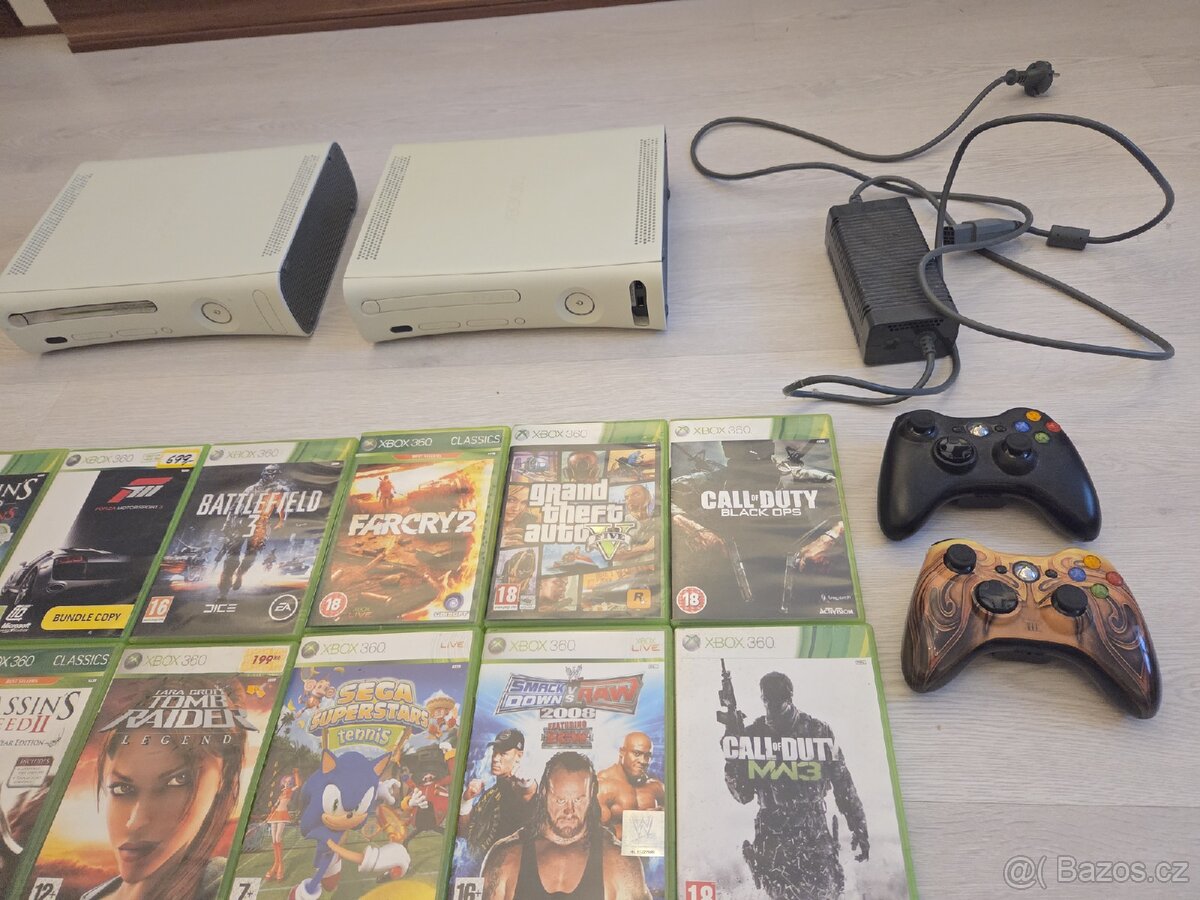 2x XBOX 360 + 18 HER + 2 OVLADAČE super set