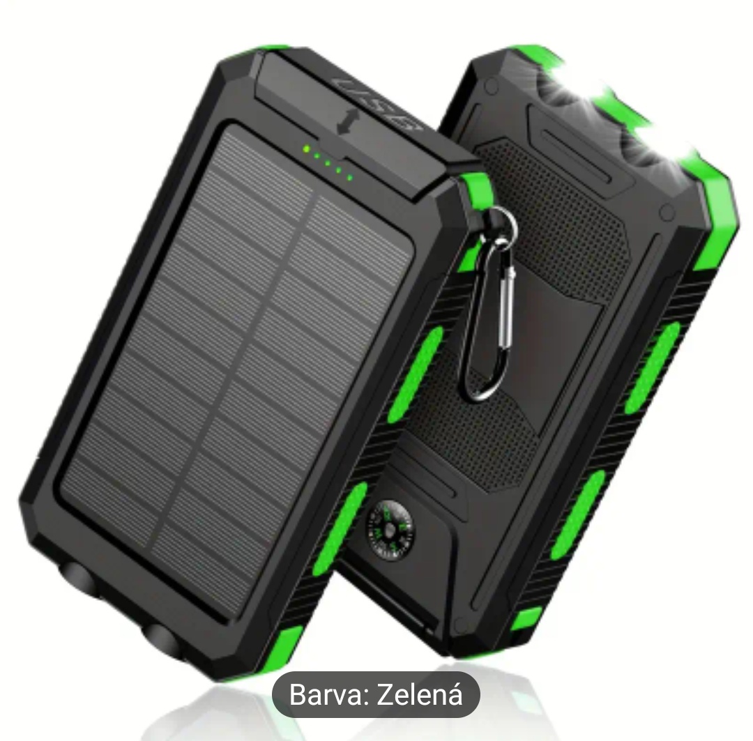 Solární powerbanka / nabíječka, 7000mAh, 5V / 2 x 2.1A- NOVÁ