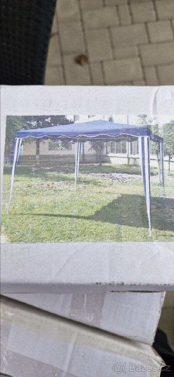 altán party 3x3m modro bílý nový