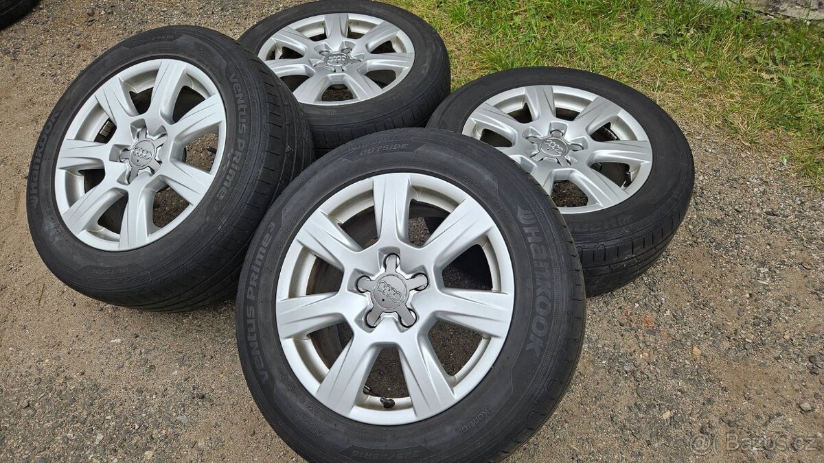 Prodám originální alu kola Audi 16" + pneu Hanko