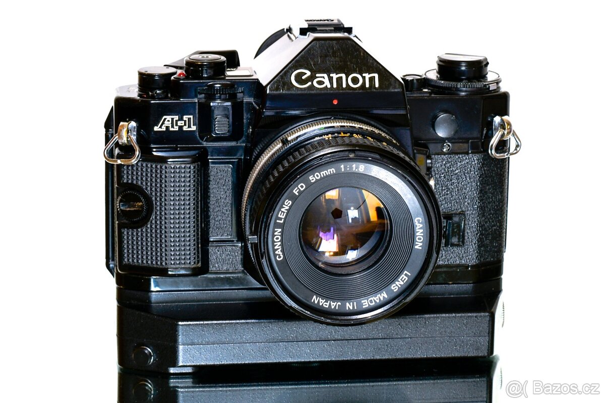 Canon A1 + motor A2 + FD 1,8/50mm S.C. TOP STAV